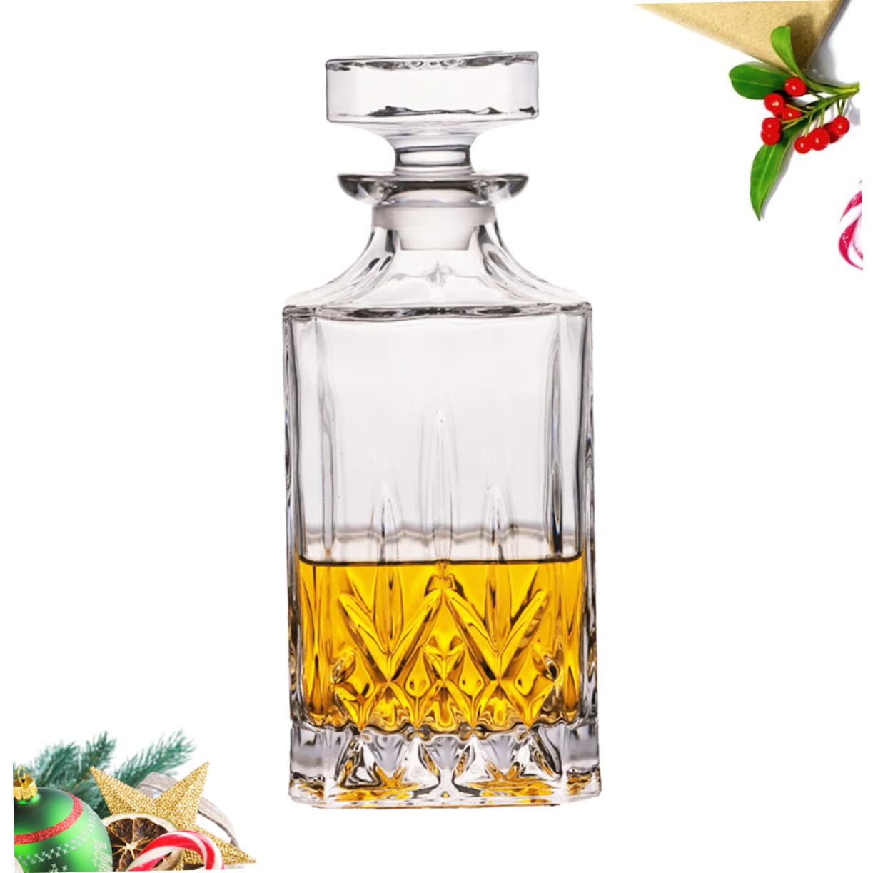 TOPBATHY Decanter Per Vino Da 700 Ml Dispenser Per Bevande in Dispenser Per Whisky E Birra Elegante Per Bar Domestici