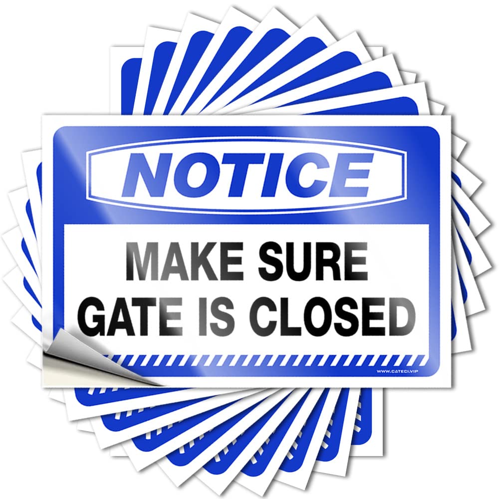 Van Funny Sticker - Aesthetic Halloween Hard Notice Make Sure Gate is Closed(8X12CM)