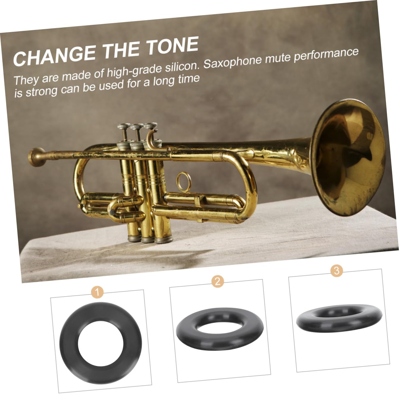 BESTonZON 5piezas Sordina De Silicona Para Saxofón Tenor Silenciador Práctico Para Estudio Accesorio De Reducción De Ruido Para Práctica Casa Diseño Compacto y Duradero