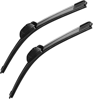 OEM Quality 24 inch + 18 inch Universal J/U Hook Front Windshield Wiper Blades For My Car All-Season Automotive Replacement Blades 2 Pack