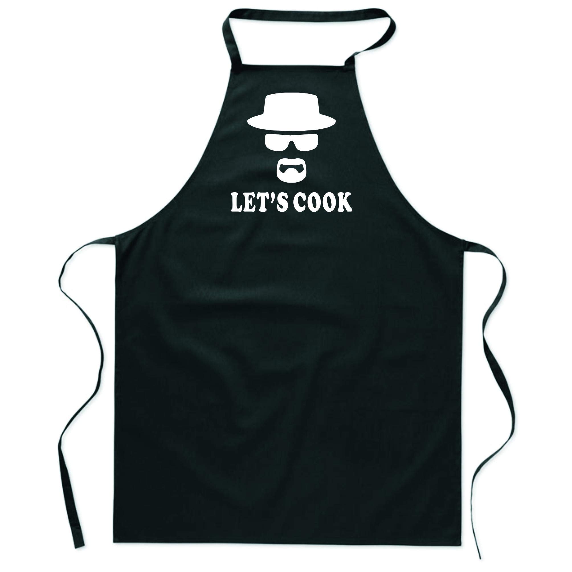 Kitchen apron in 180 gr/m2 cotton material, with Breaking Bad quote "Let's Cook"