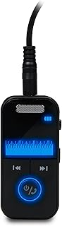 AT&T Essentials Black Bluetooth Transmitter Receiver with LED Display Low Latency USB Type A Audio Adapter Lightweight Design