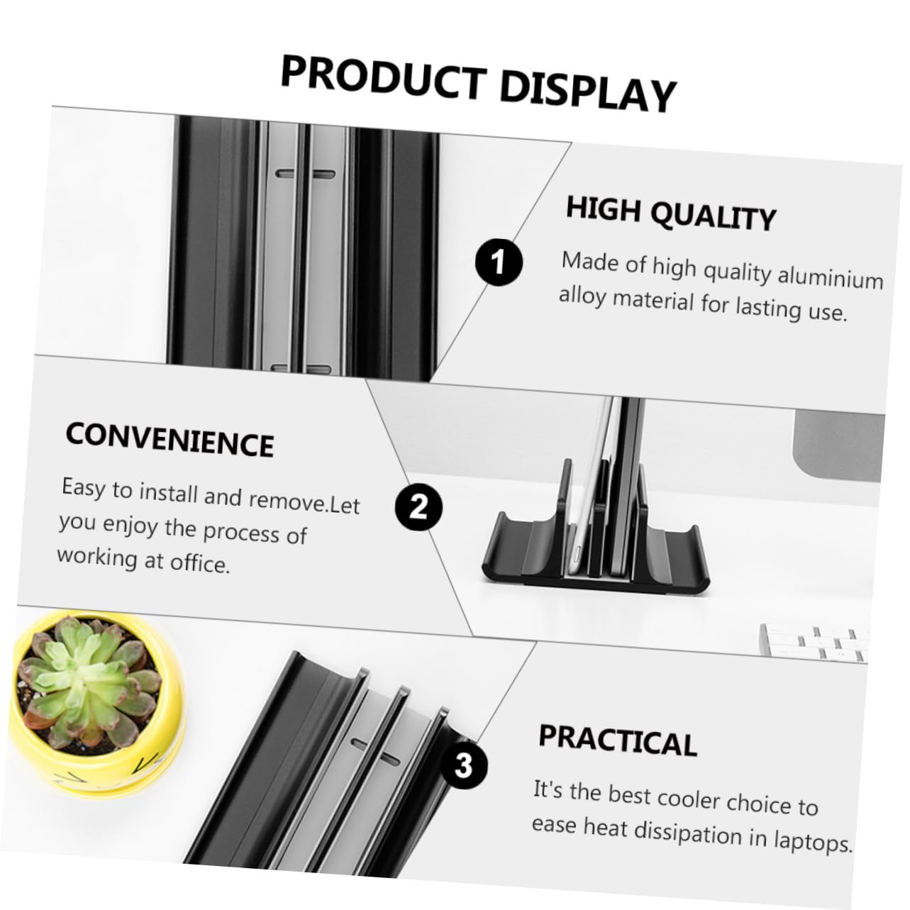 Rack Di Raffreddamento Per Laptop in Lega Di Alluminio Supporto Verticale Per Laptop Per Casa Ufficio