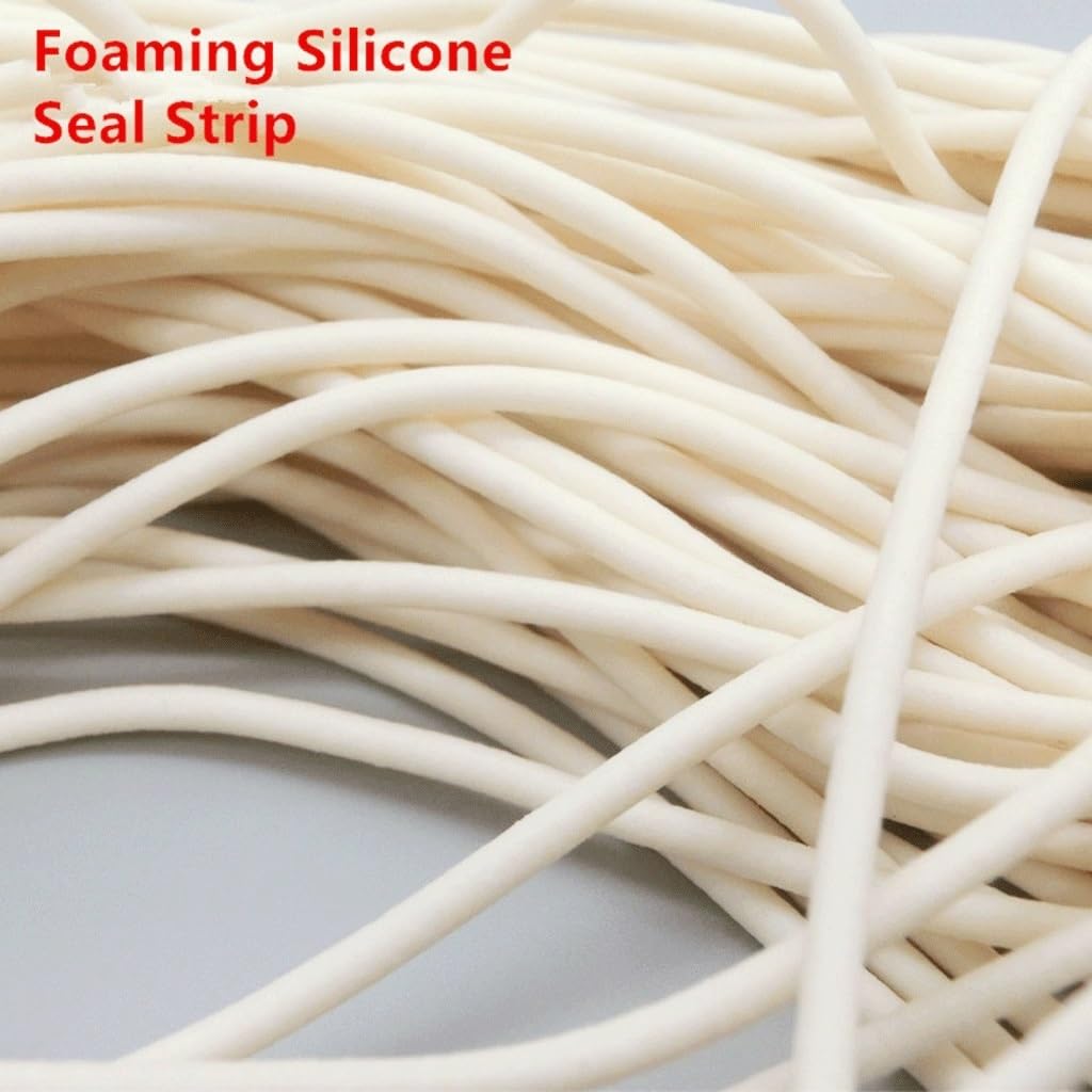Silicone Foam Seal Strip, Tira De Sellado Espuma Silicona Varios Tamaños(Dia. 8mm(10meters))