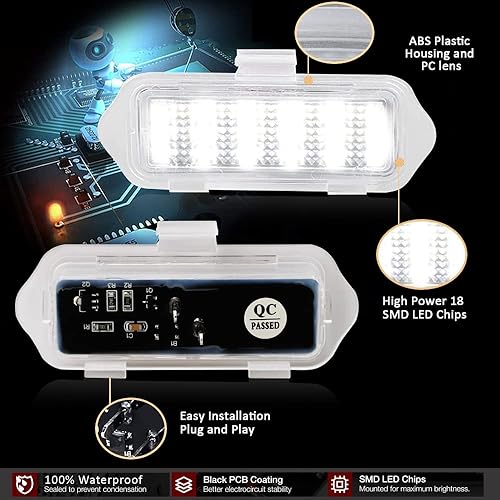 Miniatura 5 de D-Lumina Luces LED de espejo compatibles con Chevy Silverado GMC Sierra 1500 Tahoe Suburban Avalanche 1500 2500 Cadillac Escalade ESV EXT Yukon XL