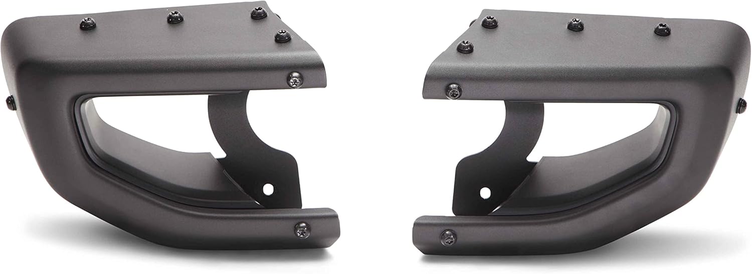 Mopar 82215115AB Front Bumper End Caps Front Bumper End Caps for production Rubicon bumper. Add this kit to the Front Stubby Bumper to complete full Rubicon bumper kit