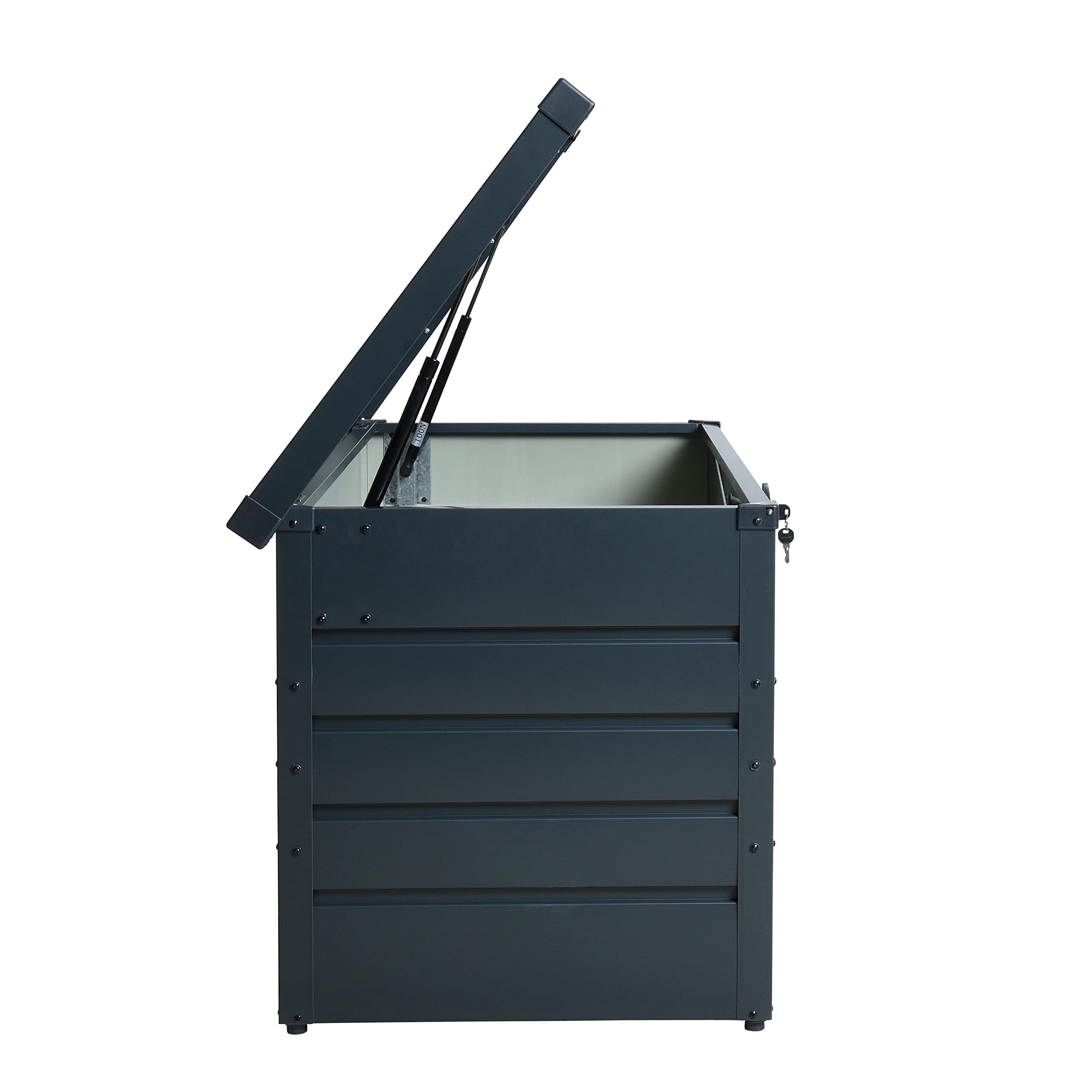 ESTEXO Auflagenbox Metall 350 L Kissenbox Gartentruhe Anthrazit wetterfest abschließbar inkl. 2 Schlüssel
