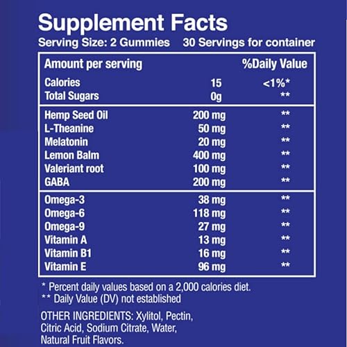 Miniatura 5 de Melatonina 20mg  Puede ayudar a conciliar el sueño más rápido y permanecer dormido más tiempo  con cáñamo, GABA, valeriana, bálsamo de limón,