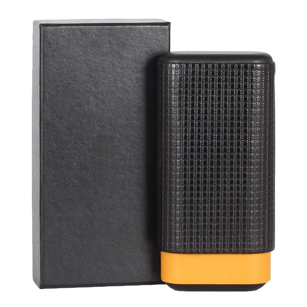 MRKU Humidor da Viaggio per sigari, Custodia Portatile per sigari, Custodia in Pelle per sigari, Scatola Porta sigari per Viaggi d'Affari, confezionata con Bella Scatola Regalo