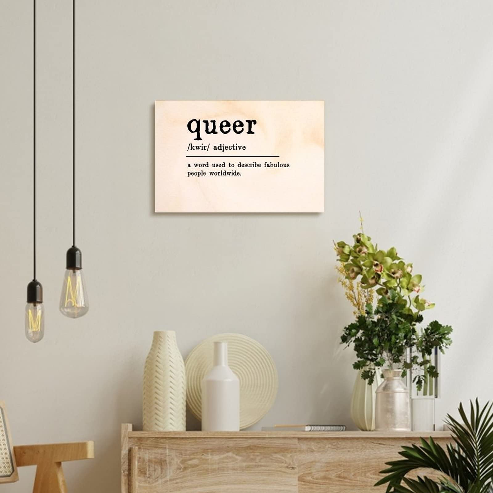Queer Poster Su Tela 20x30 Cm Con Definizione, Decorazione Parete Soggiorno, Camera, Cucina, Regalo Originale