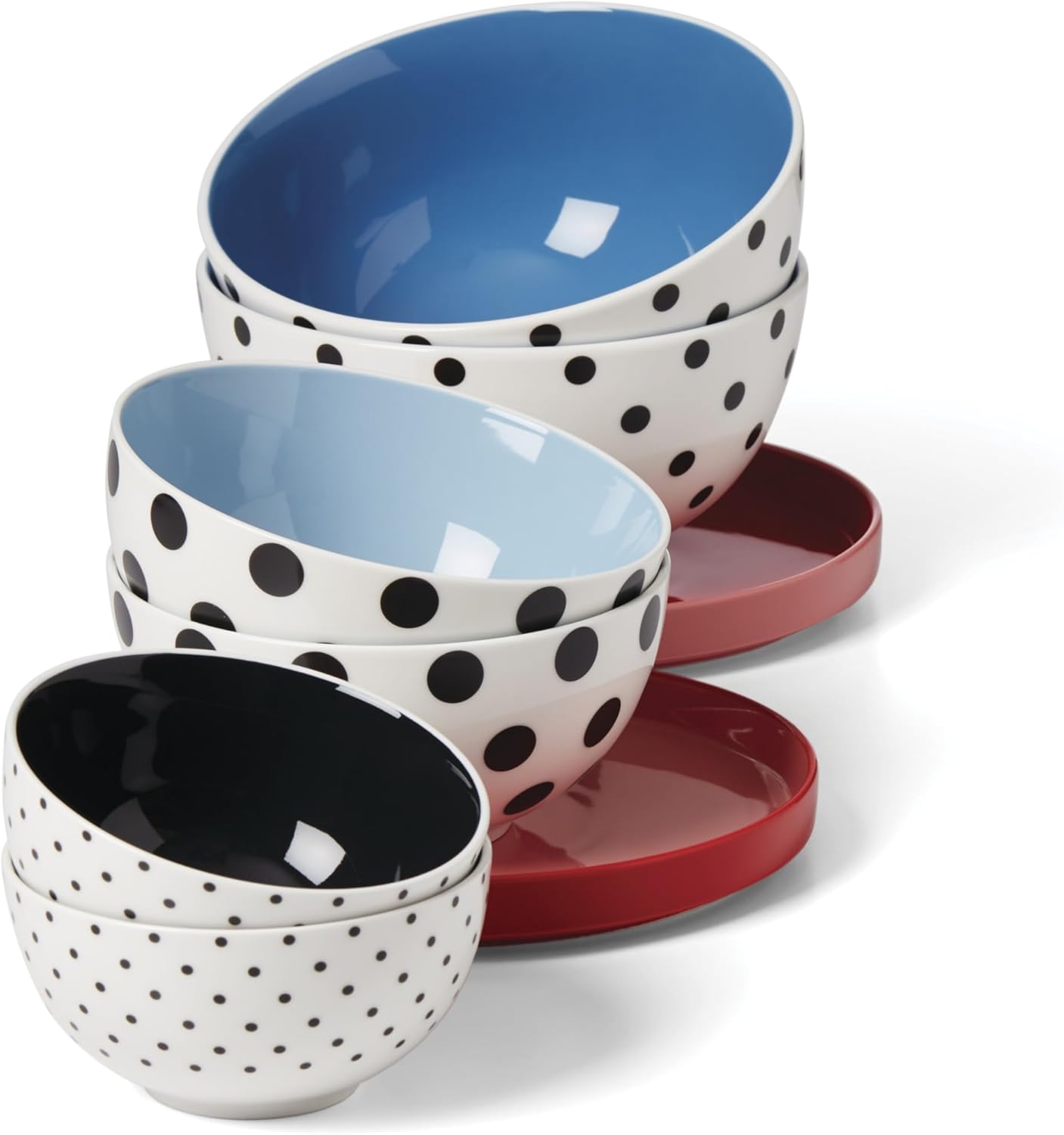 kate spade new york On The Spot 8-Piece Nesting Set, White/MultiColor