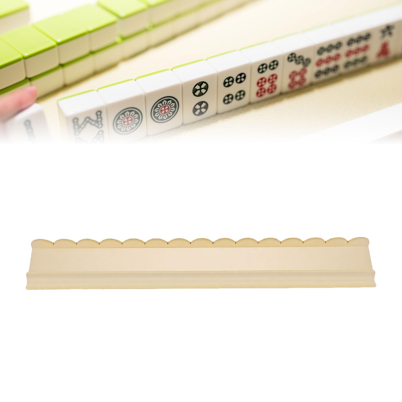 Dilwe Stojaki na Madżonga z Popychaczami, 20-calowy Kolorowy Akrylowy Uchwyt na Płytki, Organizer w Kształcie Fali do Gier Stołowych Mahjong