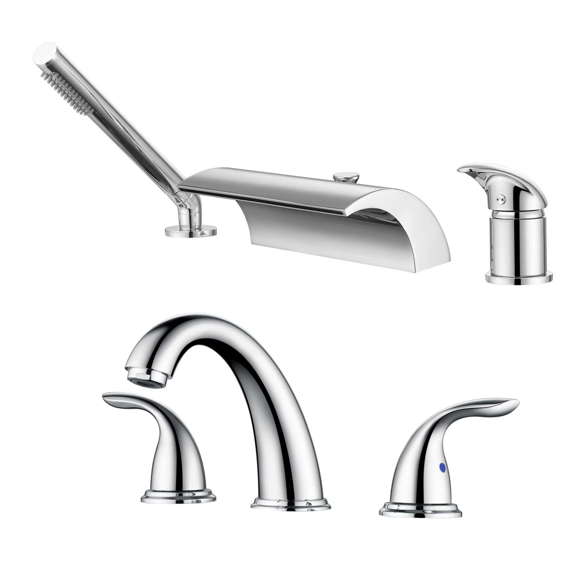 Jnfidosr Roman Tub Faucet S2138cw+ 8" Widespread Bathroom Faucet S1423s-Ch