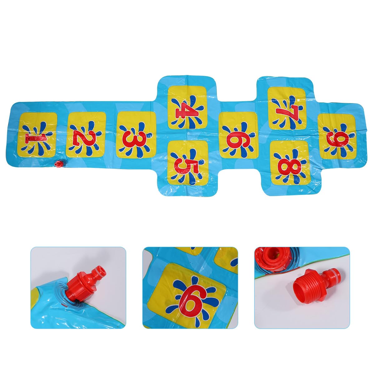 Gatuida 1 Unidad Colchoneta Inflable Rociador de Agua para Niños, Alfombra de Juego Exterior Números del 1 al 9, Adecuado para Piscina, Playa y Actividades Acuáticas de Verano