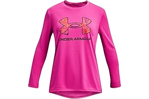 Under Armour Girls' Tech Big Logo Printed Long Sleeve