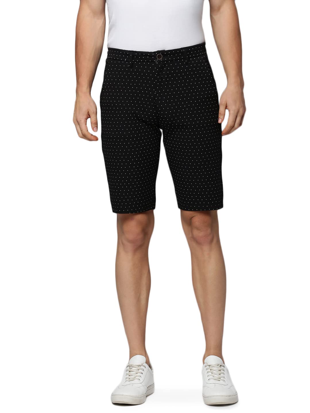 showoffff SHOWOFF Men's Knee Length Printed Black Mid-Rise Regular Shorts-LS-4587-13_Black-picture-12
