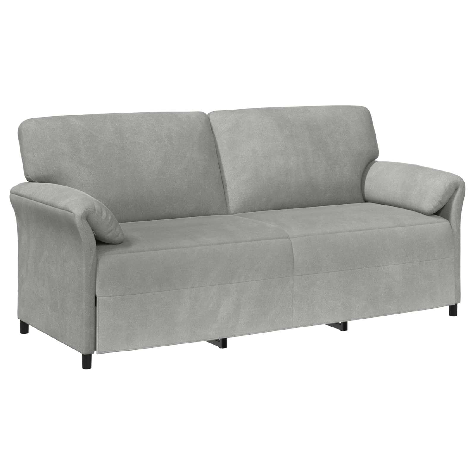 vidaXL Sofá de 3 plazas Gris Claro 198 x 83 x 95 cm Terciopelo