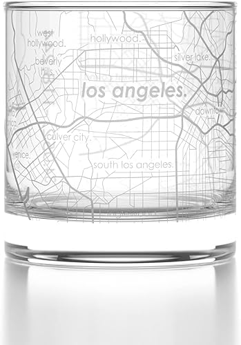 Miniatura 61 de Well Told Vaso de whisky grabado con mapa de Charleston, Carolina del Sur, vaso de rocas estilo antiguo (11 oz, transparente), vaso de whisky