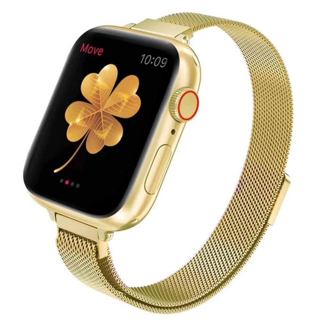 Grippie Slim Magnetic Metal Band Compatible with iOS Watch 40MM Milanese Loop Thin Narrow Stainless Steel Mesh Adjustable Strap Wristband for iWatch Series SE 6 5 4 3 2 1 (Gold) (B0B1DZ7DN6) Amazon Price History, Amazon Price Tracker