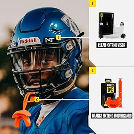 Nxtrnd One Football Mouth Guard, Strap Included, Fits Adult & Youth (Orange)