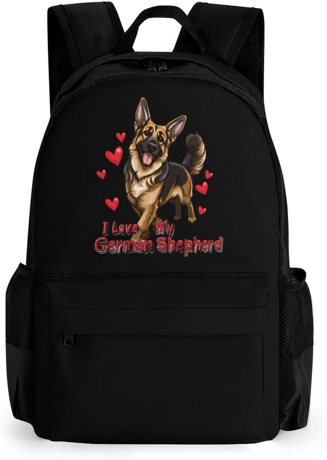 I Love My German Shepherd Laptop Backpack for Men Women Fashion Computer Bag Business Travel Daypack