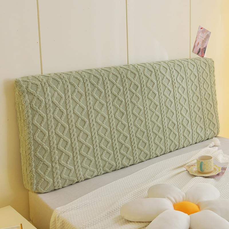 1 funda universal para cabecero de cama de felpa para todas las estaciones, suave y cálida, antiarañazos, lavable a máquina, 90 x 65 cm (naranja)