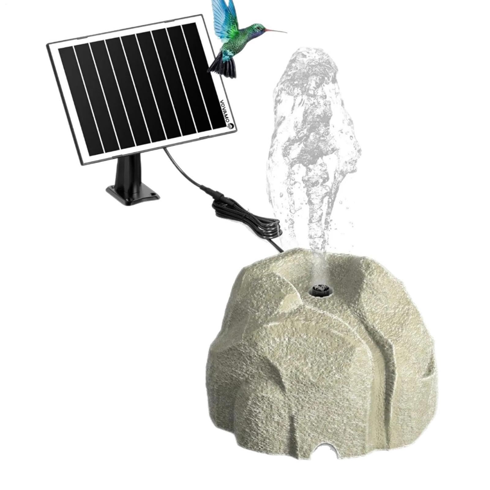 Fontaine pour bain d'oiseaux extérieur solaire pour étang et piscine