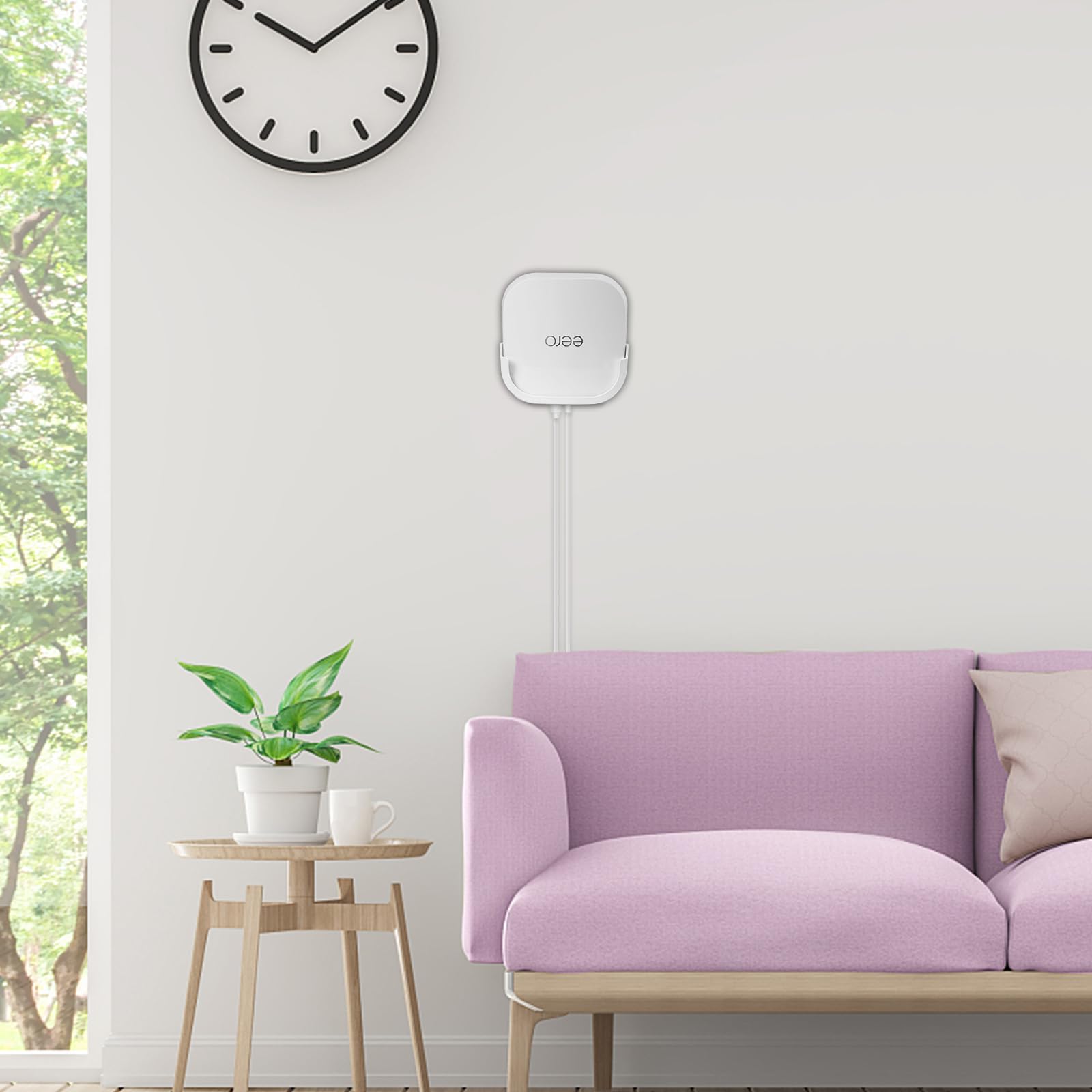 Holaca Screwless Wall Mount for eero 7 Mesh Wi-Fi 7 Router, No Tools, No Drilling, Strong HVB Adhesive Mount-White (1)