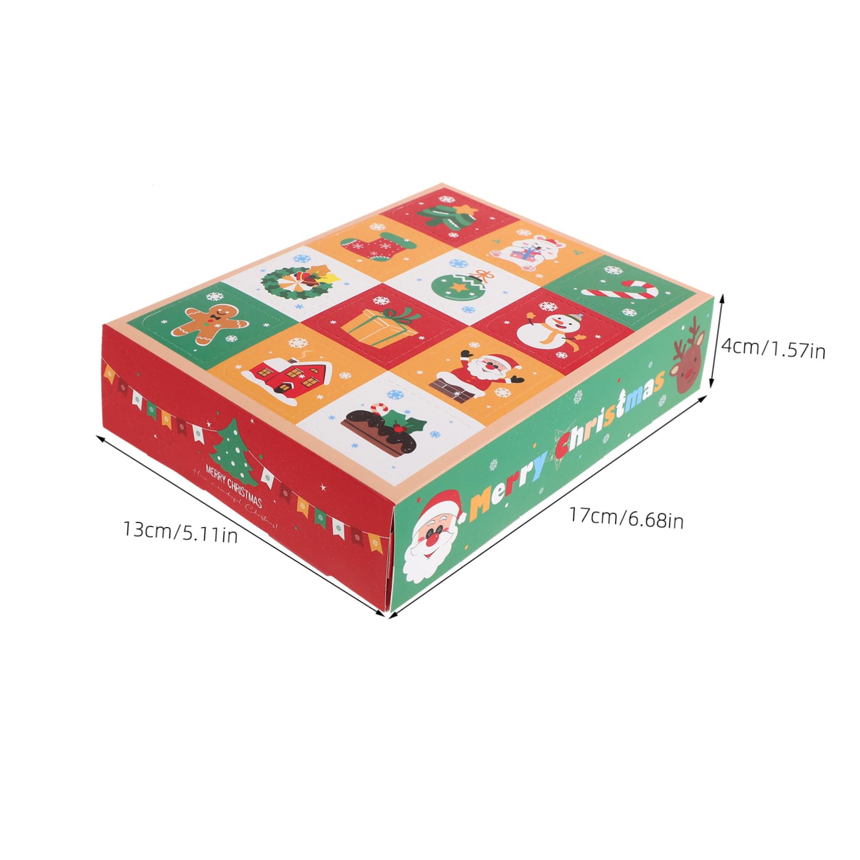 Zerodeko Caja De De Con Compartimentos De Unidades Para Navidad Caja Vacía Para Dulces Y Detalles Festivos Para Fiestas Y Celebraciones Navideñas 5 Piezas X 4