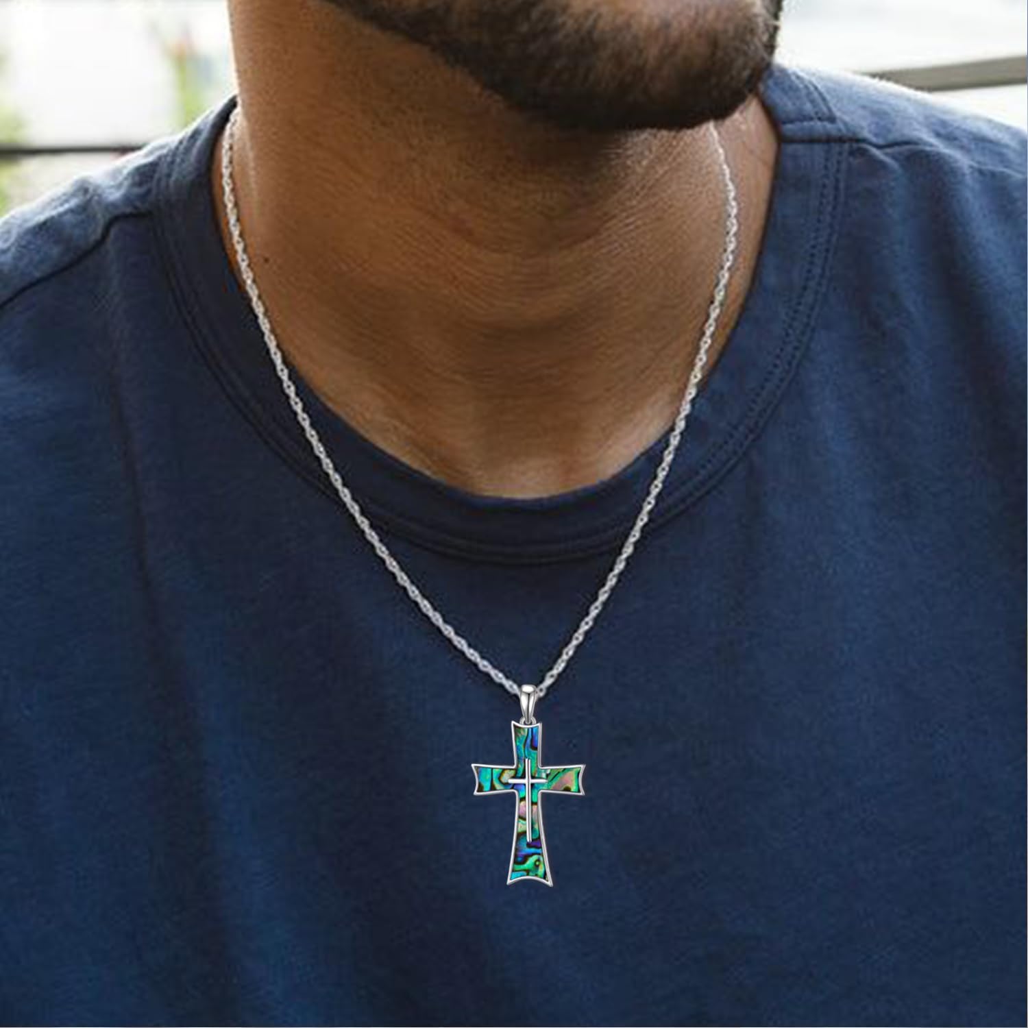 Cross Necklace for Women 925 Sterling Silver Religious Cross Pendant Necklace Christian Jewelry Gifts for Women - Image 6