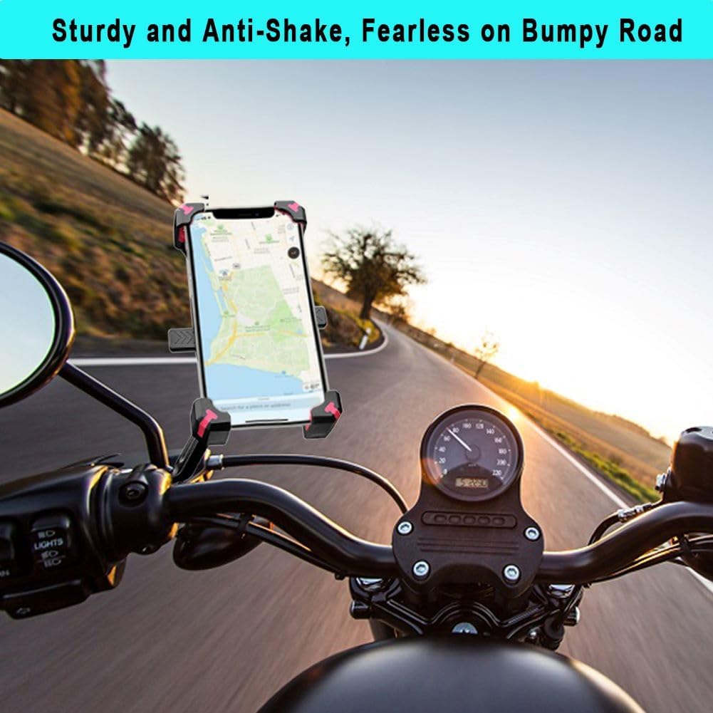 Motorcycle Phone Holder, 1s Lock and Release Phone Jordan Ubuy