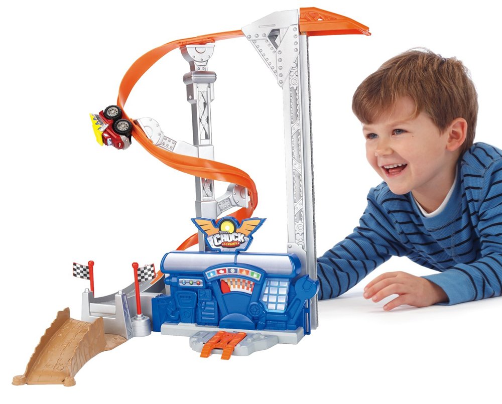 Piste Électronique Chuck Hasbro - Jeu Premier Âge - Voiture Métallisée Vrille