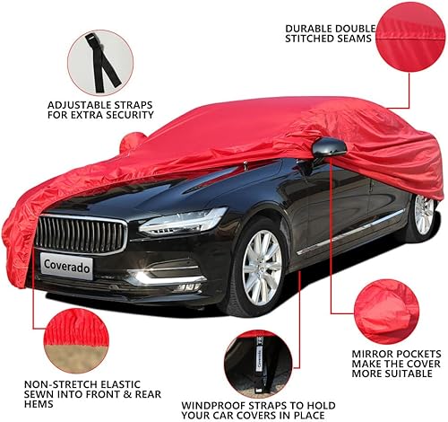 Miniatura 38 de Coverado Funda de automóvil impermeable para todo tipo de clima para automóviles, cubierta completa 210D para exteriores, protección contra rayos