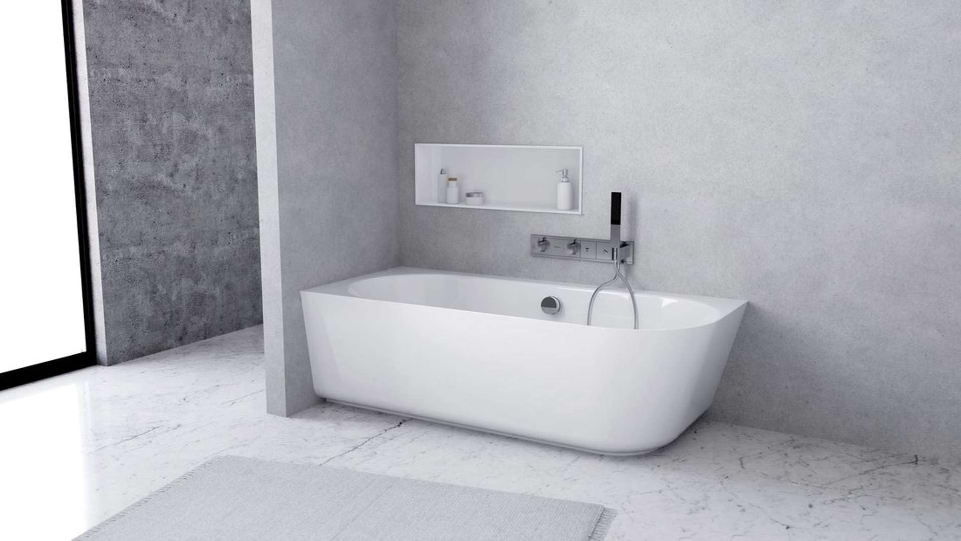 Bañera 175 x 80 Viva B + patas + desagüe + Fijación – Acrílico rectángulo bañera