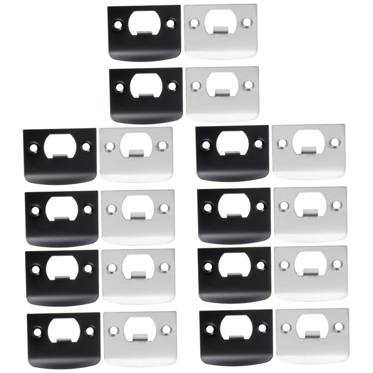 Hemobllo 5 Ensembles Guide De Serrure De Porte Intérieur Gâches De Sécurité Pour Portes Extérieures Loquet Plaque De Renfort De Porte Avant Plaque De Grève Acier Inoxydable 4 Pièces * 5