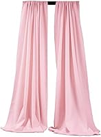 Vista 20 de New Creations Fabric & Foam Inc, 2 paneles de cortina de poliéster sin costuras de 5 pies de ancho, color negro, 2 paneles de 5 pies de ancho x 15