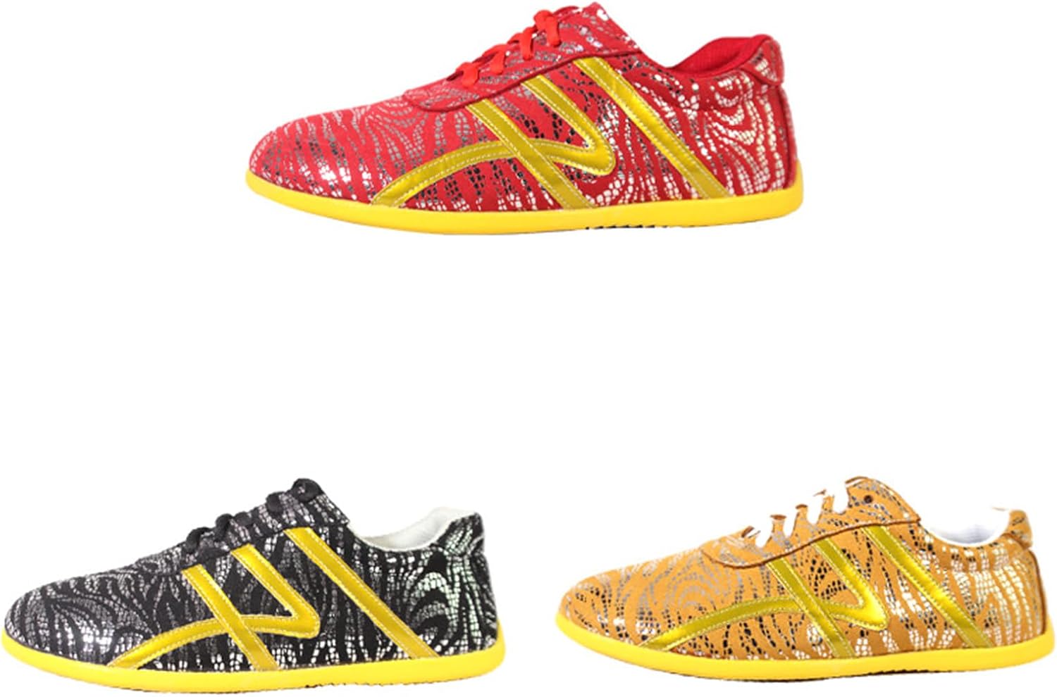 JiuQing Men's Martial Arts Shoes Taekwondo Kung Fu Training Shoes Flat Non-Slip Outdoor Fitness Tai Chi Shoes