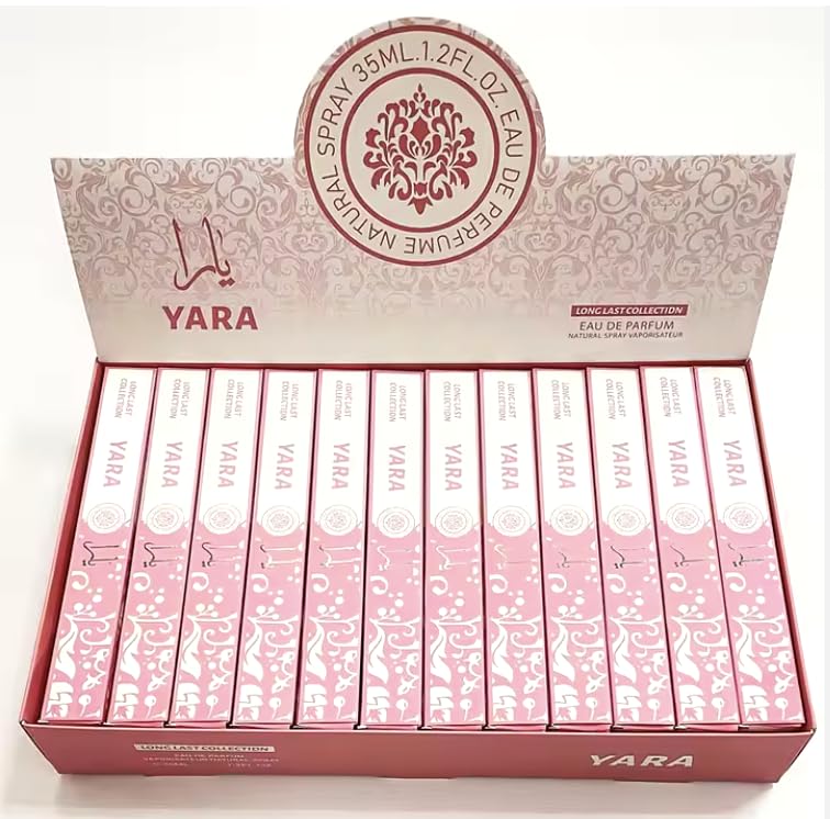 1 pcs Arabic Perfume Collection 35ml Spray | Yara, Amearat, Qahwa, Khamrah, Amethyst, Sublime Long-Lasting Fragrance for Men & Women (Yara Pink)