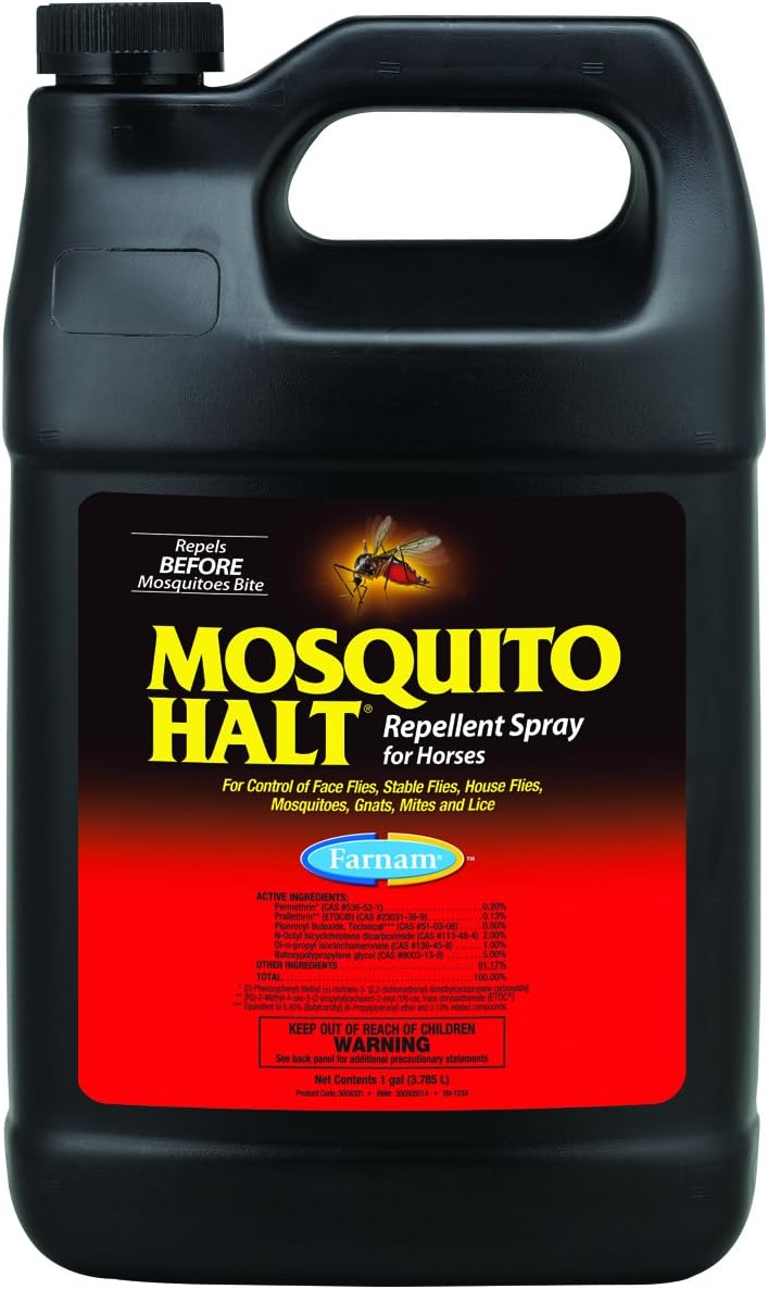 Farnam Mosquito Halt Repellant Spray for Horses, 1 gallon