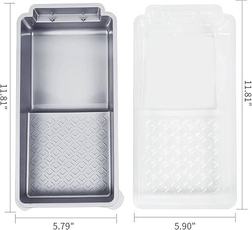 Miniatura 5 de Mister Rui Rodillo de pintura de espuma, rodillo de pintura de 4 pulgadas, paquete de 8 rodillos de pintura pequeños, bandeja de rodillo de pintura