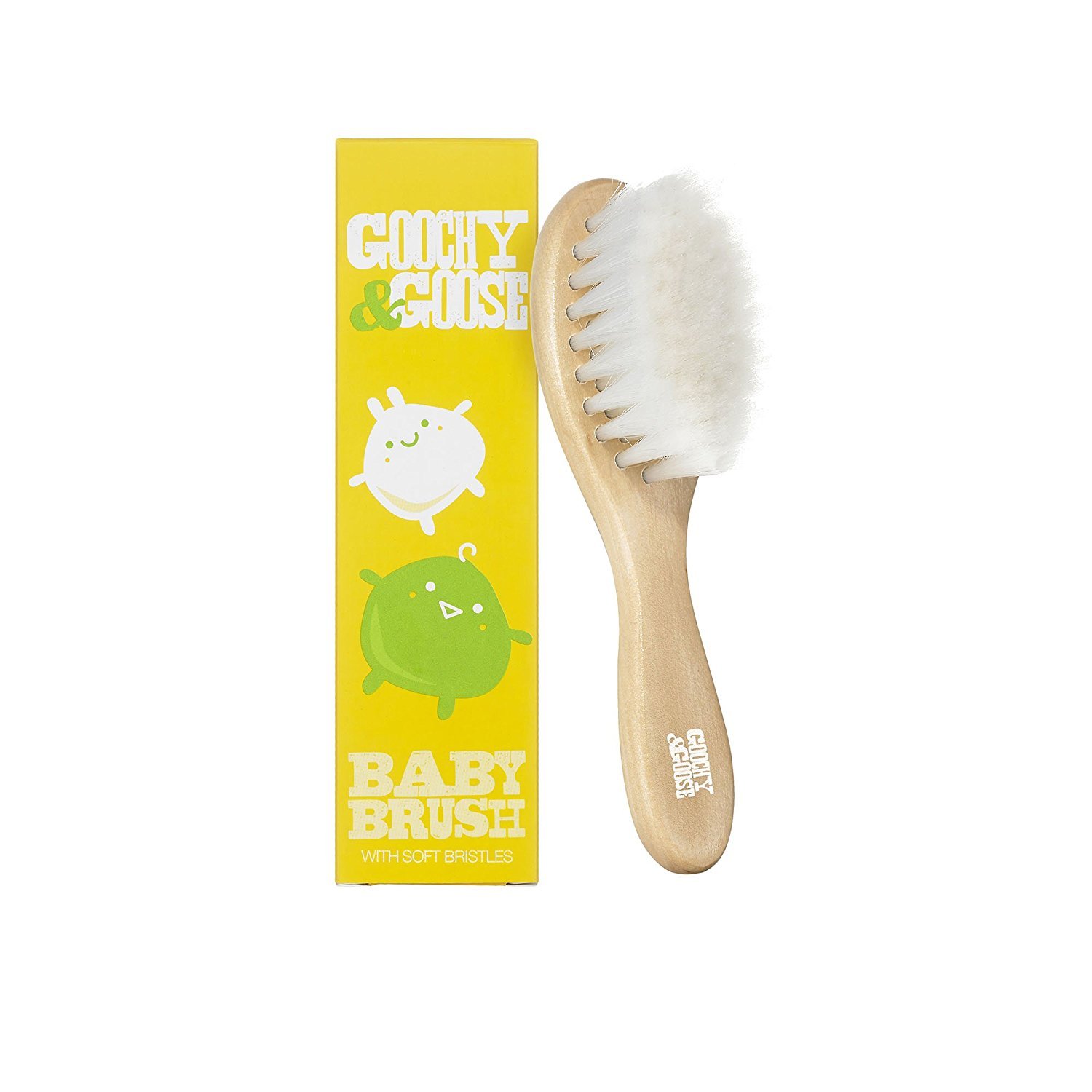 Goochy & GooseBaby Hair Brush with Wooden Handle and Super Soft Bristles