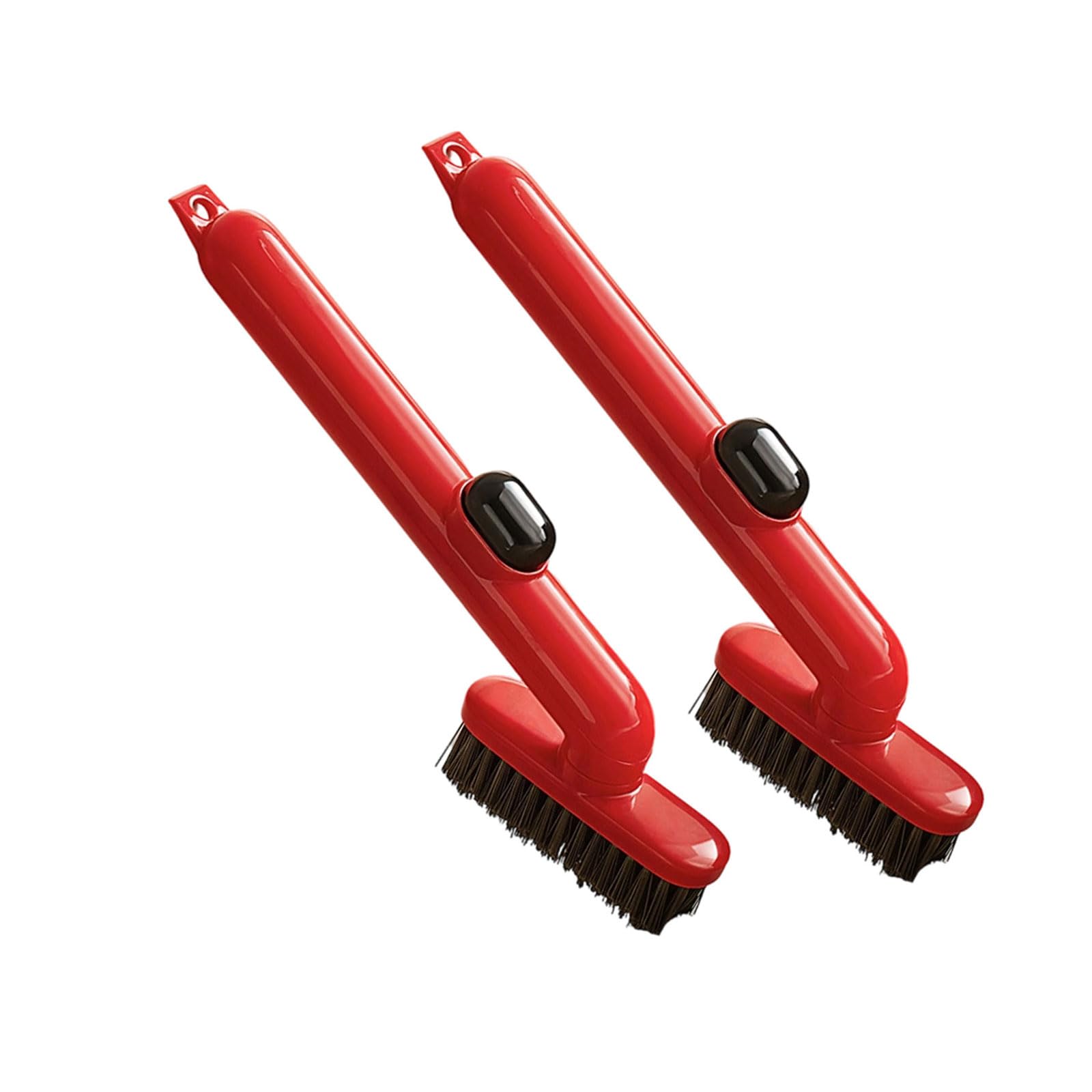 Space Saving Rotating Scrub Brush 2PCS for Stubborn Stain of Tiles Sinks and Bathroom Floor Window Crevices Corner Cleaning Brush