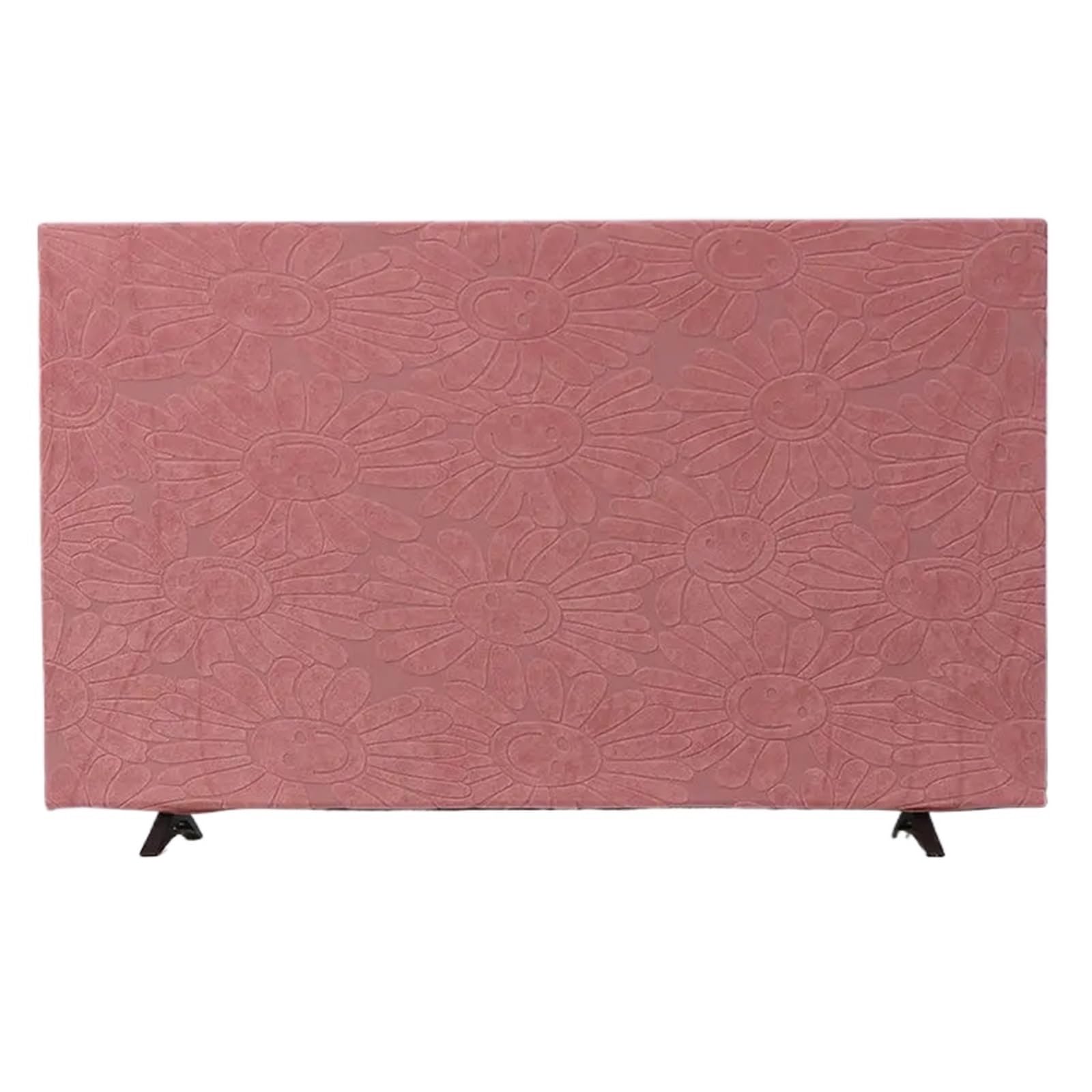 Solid Color Simple Monitor Dust Cover Fabric Elastic Hanging Curved Flat LCD Television Universal Tv(Style 02,70-75inch)