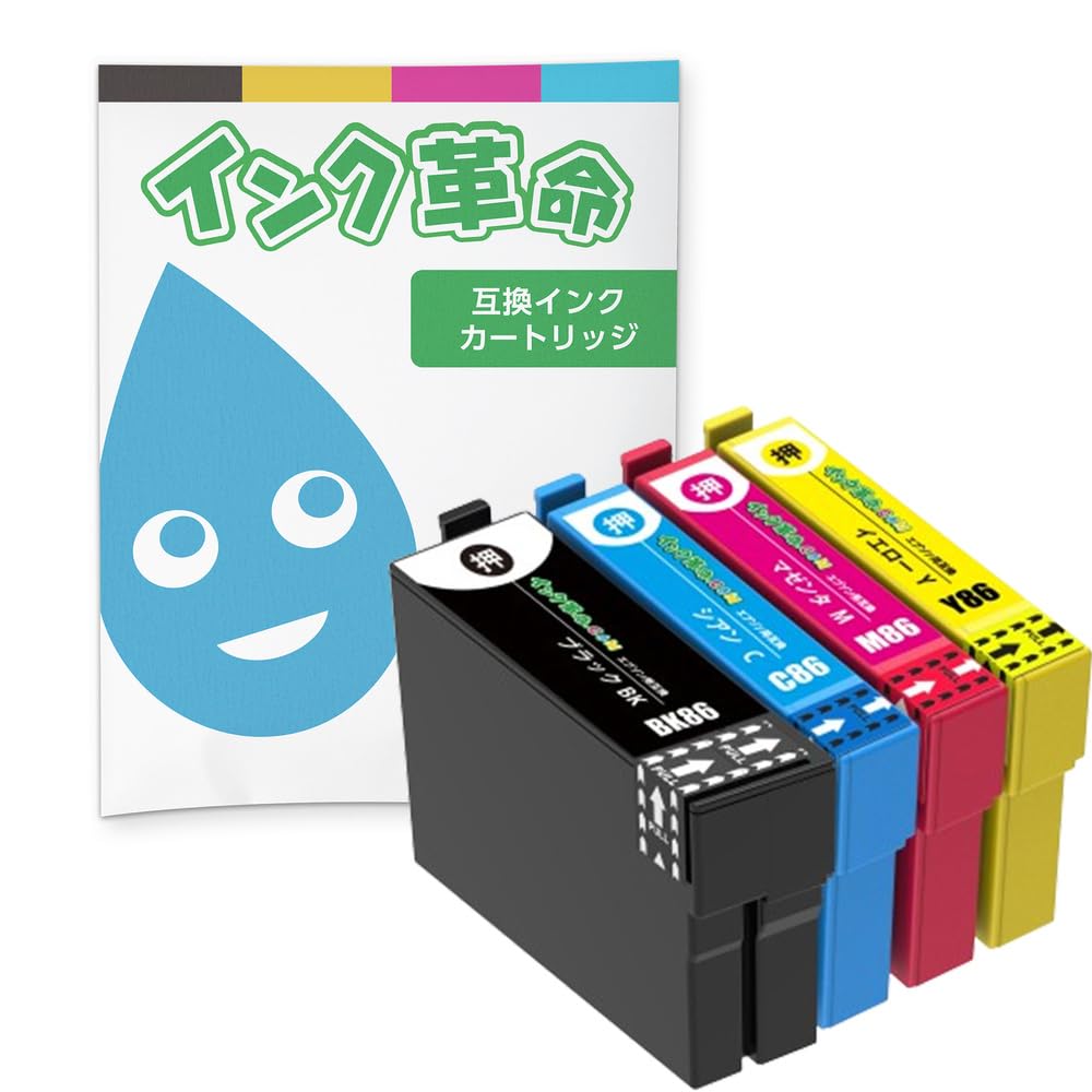 Amazon.co.jp: 【インク革命】 EPSON用 IC4CL86 互換インク 4色セット  