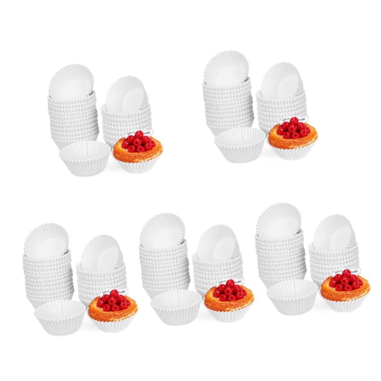 Cabilock 2500pièces Caissettes à Papier Résistantes à Huile Moules à Muffins Blancs Pour Pâtisserie Idéales Pour Événements Et Fêtes