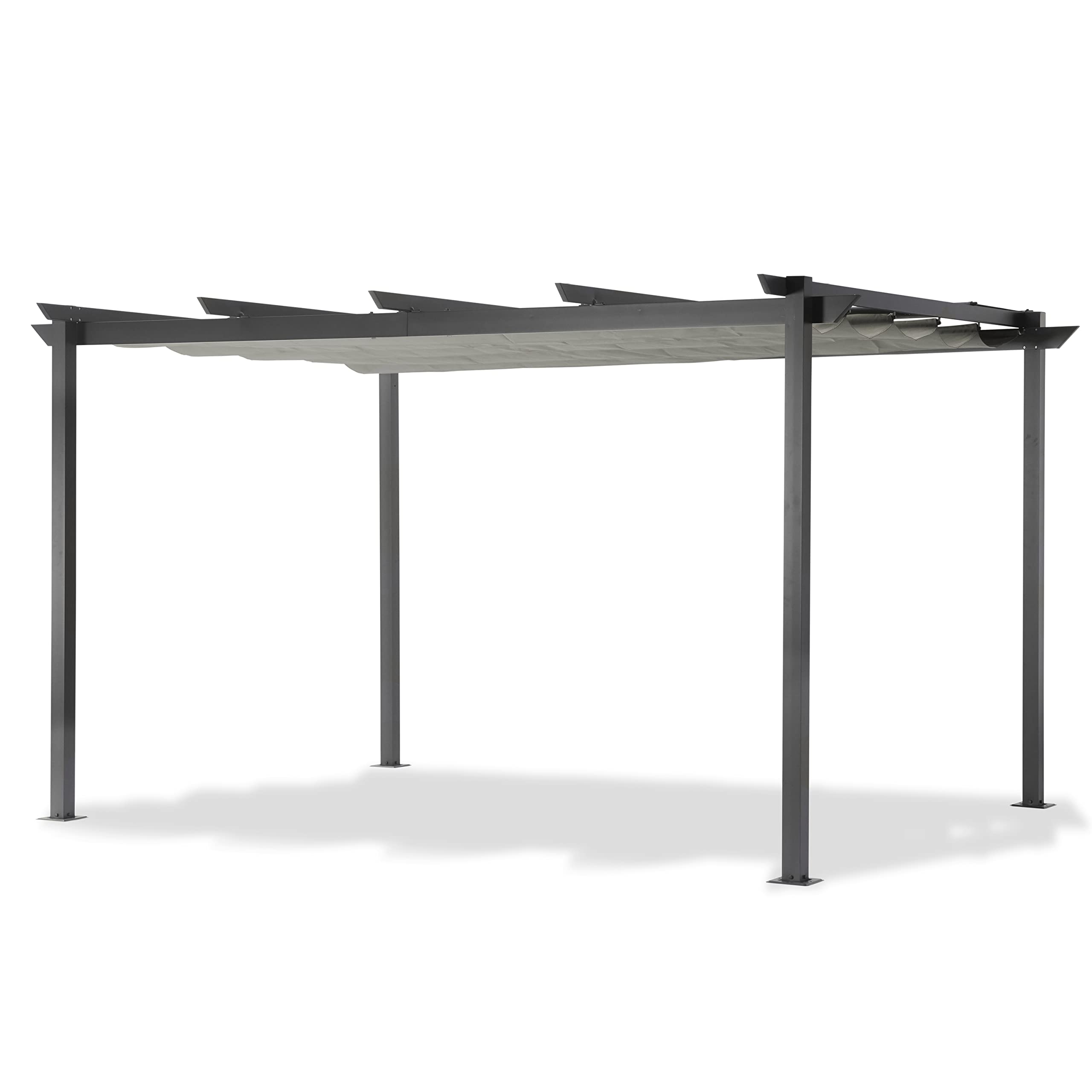 Leco Aluminium Pergola – Faltdach, 4 x 3 m (400 x 293 x 225 cm)