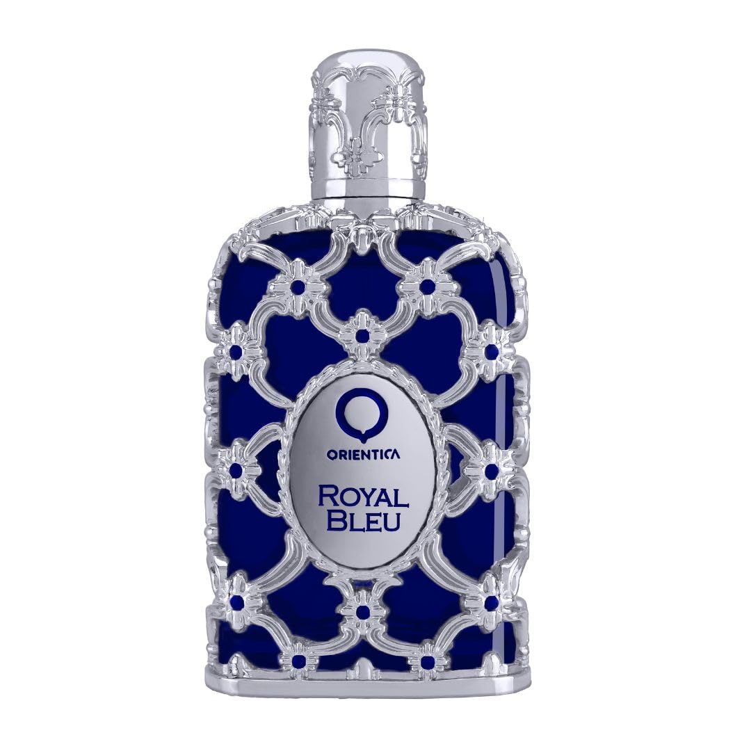 Orientica Luxury Collection Royal Bleu Eau De Parfum – Woody, Spicy, Vanilla, Cardamom, Bergamot, Lavender, Apple, Jasmine, Patchouli, Musk – Perfume for Men & Women – 2.7oz / 80ml