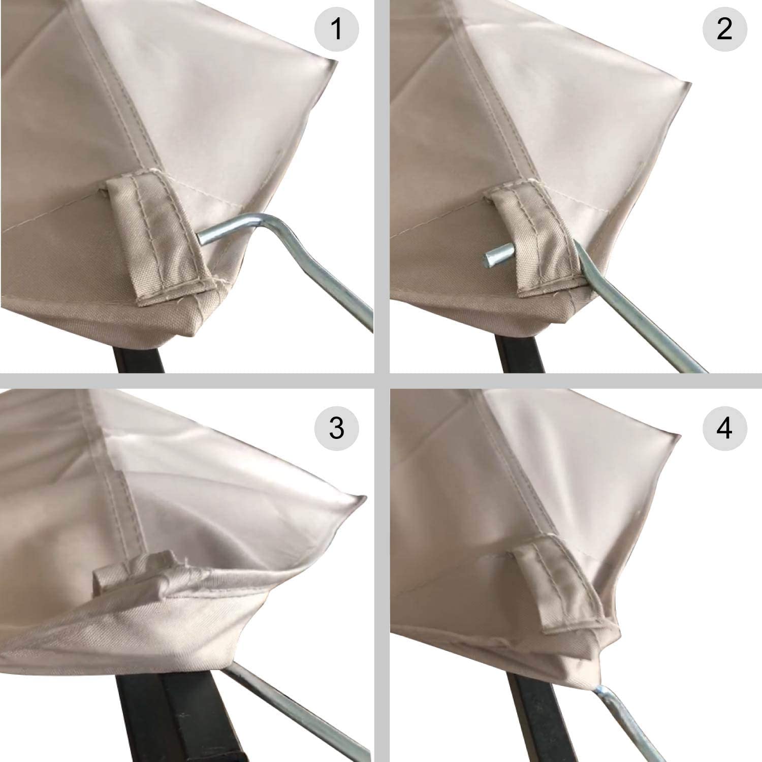 COOSHADE Ersatzdach für Grillpavillon, doppelstöckig, für den Außenbereich, passend für Modell L-GZ238PST-11 (Beige)