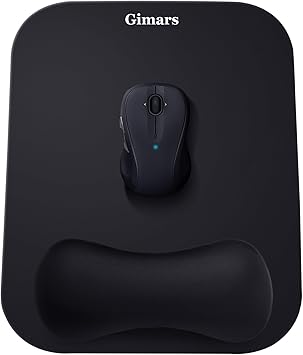 Gimars Large Smooth Superfine Fibre Memory Foam Ergonomic Mouse Pad Wrist Rest Support Mousepad with Nonslip Base for Laptop, Computer, Gaming&Office