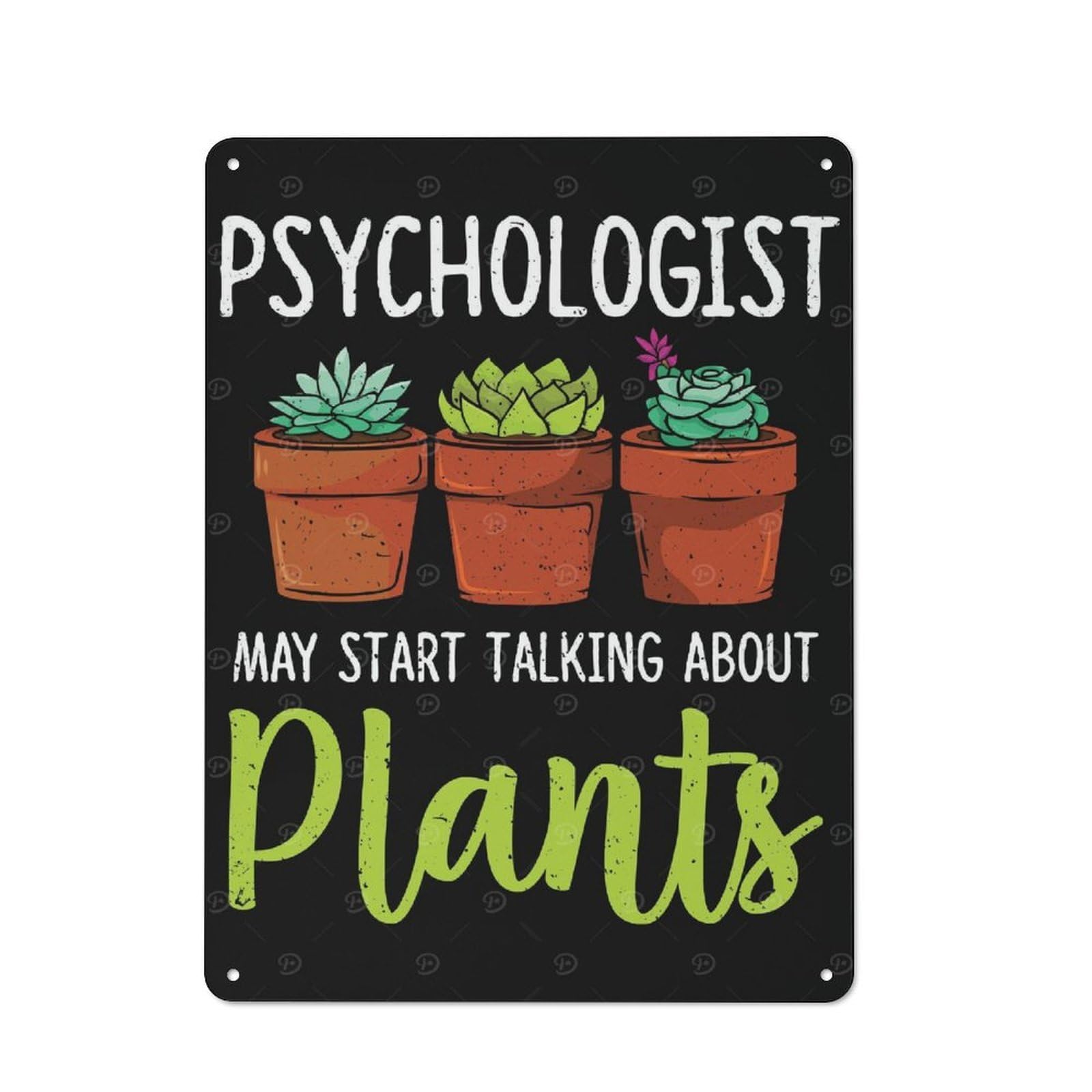 Psychologist Psychology Printed Tin Plaque for Seasonal Kitchen, Dining Room Or Entrance, Festive Gift for Home Decor Lovers, 40x30cm